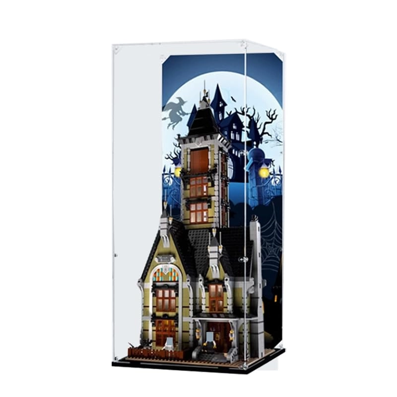 HCAEIOFJ Clear Acrylic Display Case - 12.20x12.20x28.34in. Black Bottom+Background2