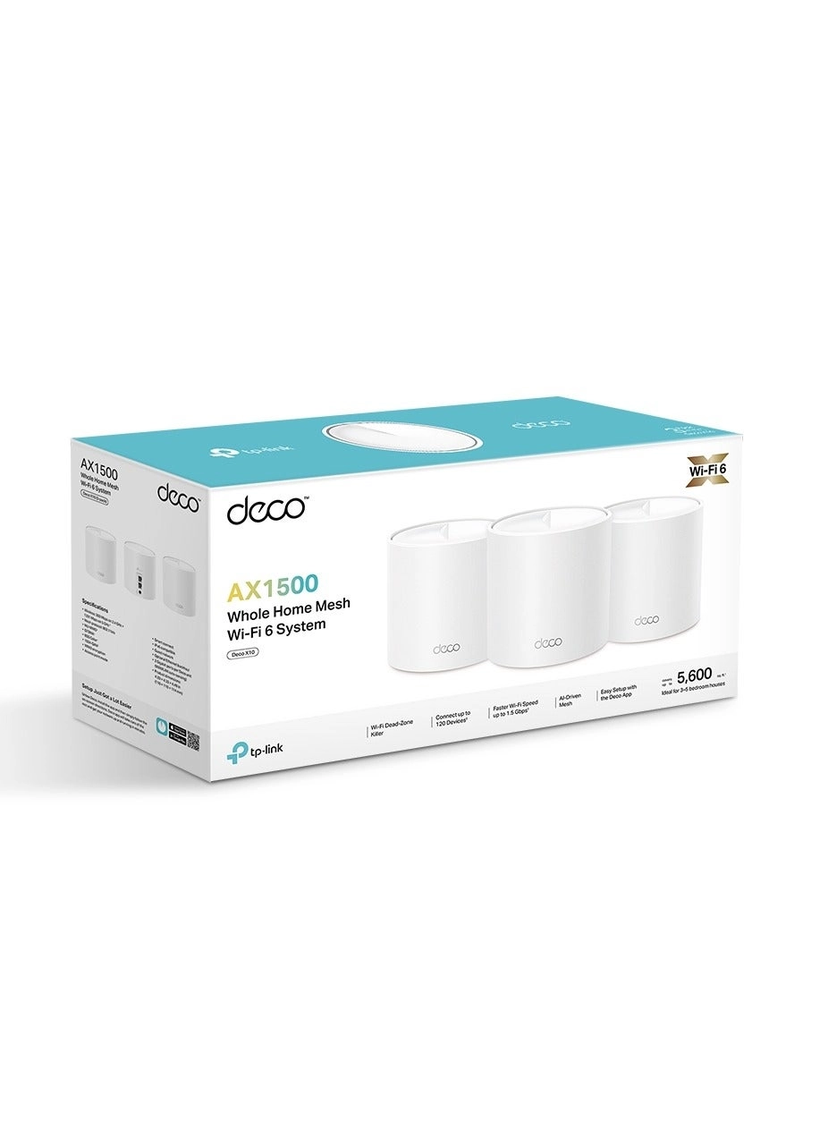 Deco X10 - AX1500 Wi-Fi 6 Pack of 3