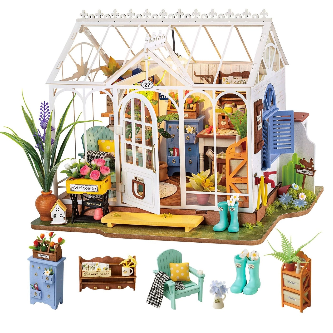 DIY Miniature Dollhouse Kit - Dreamy Garden