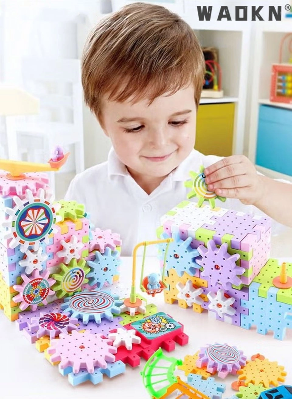 Electric Building Block Gear Toy Set - 3 years+ 203 pieces