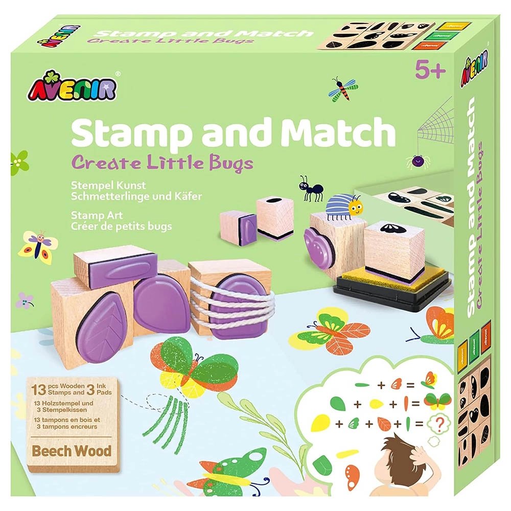 Stamp & Match Craft Kit Create Little Bugs - 5+ years