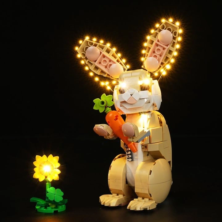 yingaikeji Light kit Compatible with Lego Cute Bunny 31162 - LED USB Powered