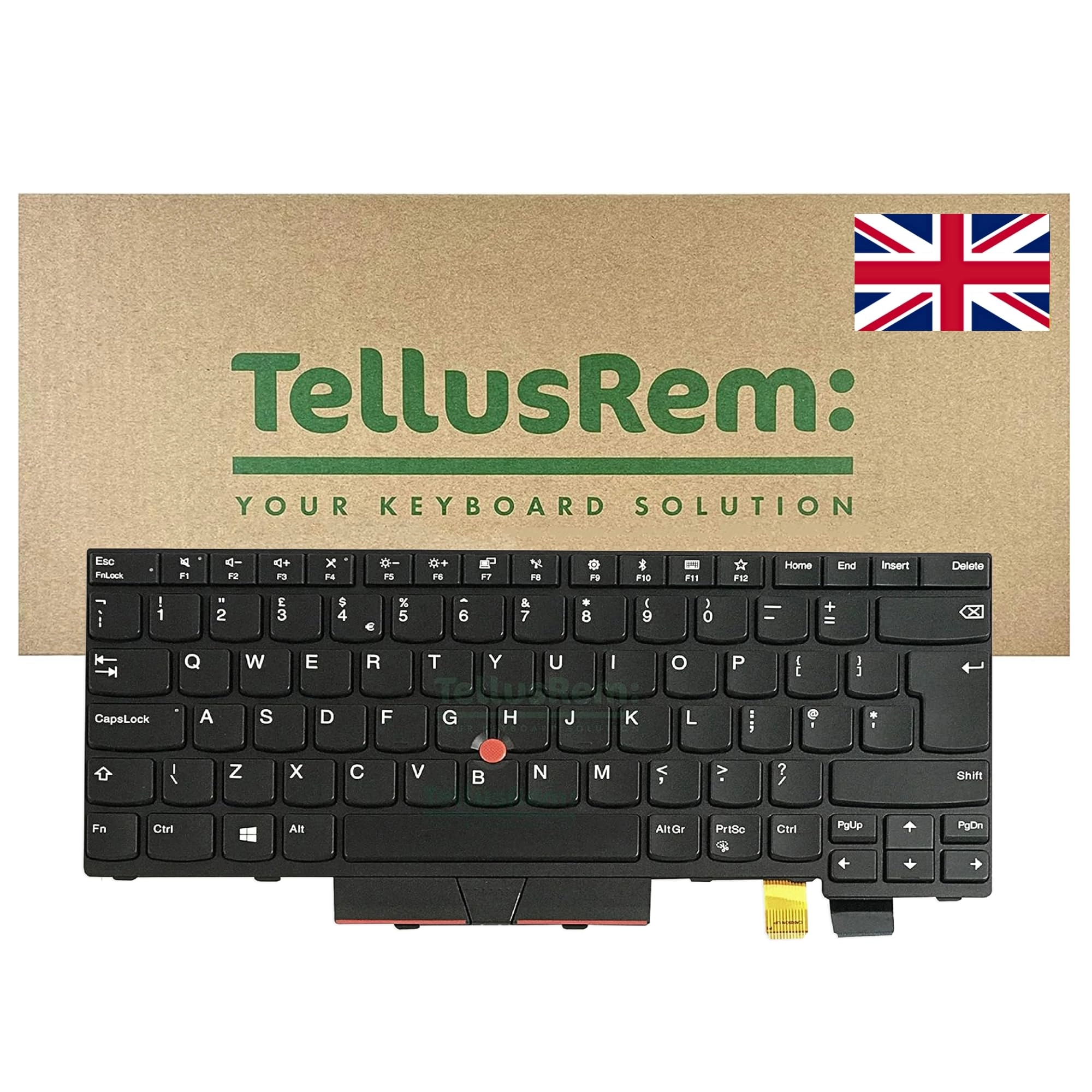 TellusRem (Refurbished) T470 T480 Keyboard - UK Non-Backlit
