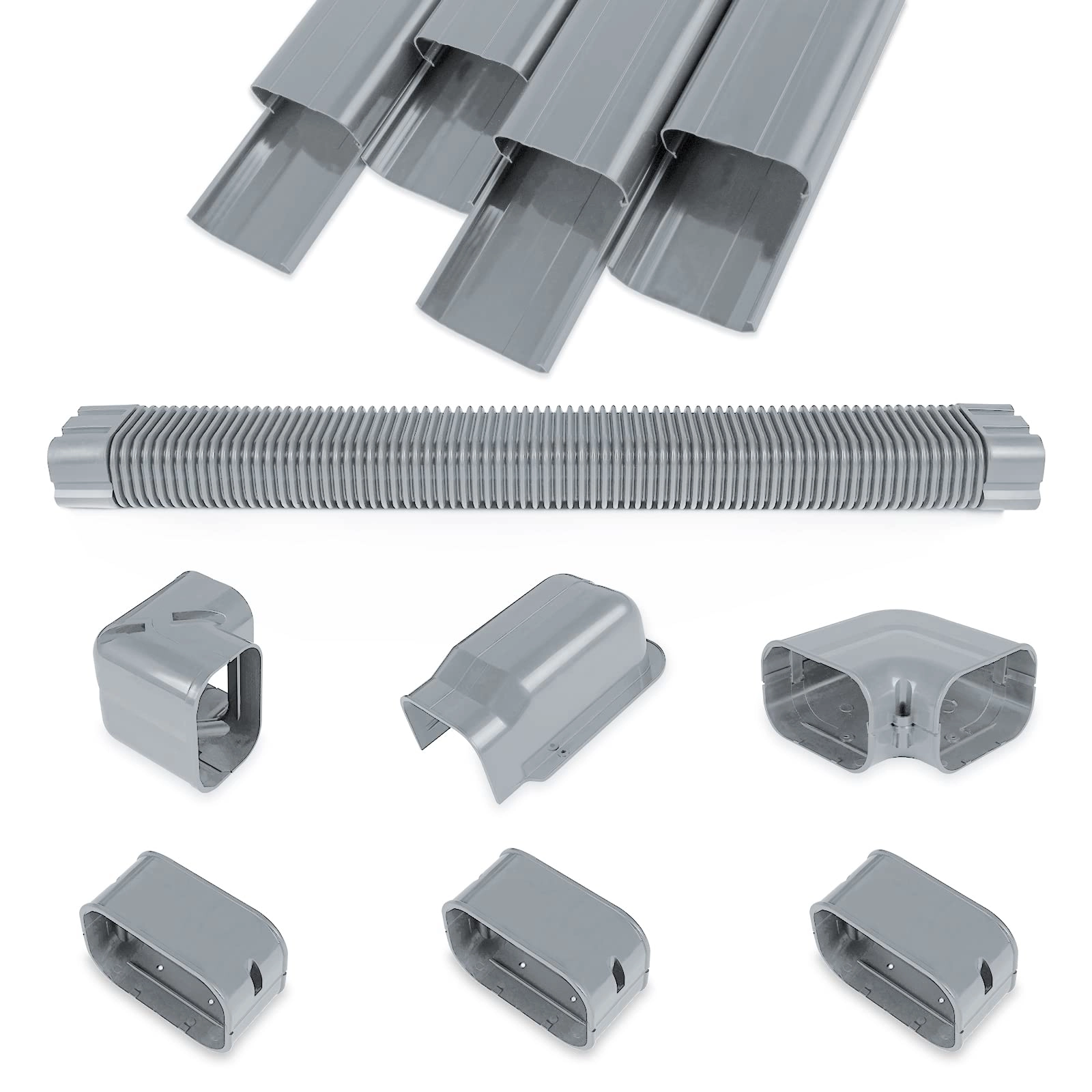 MOOITEK Line cover set - 4" 16.5Ft PVC