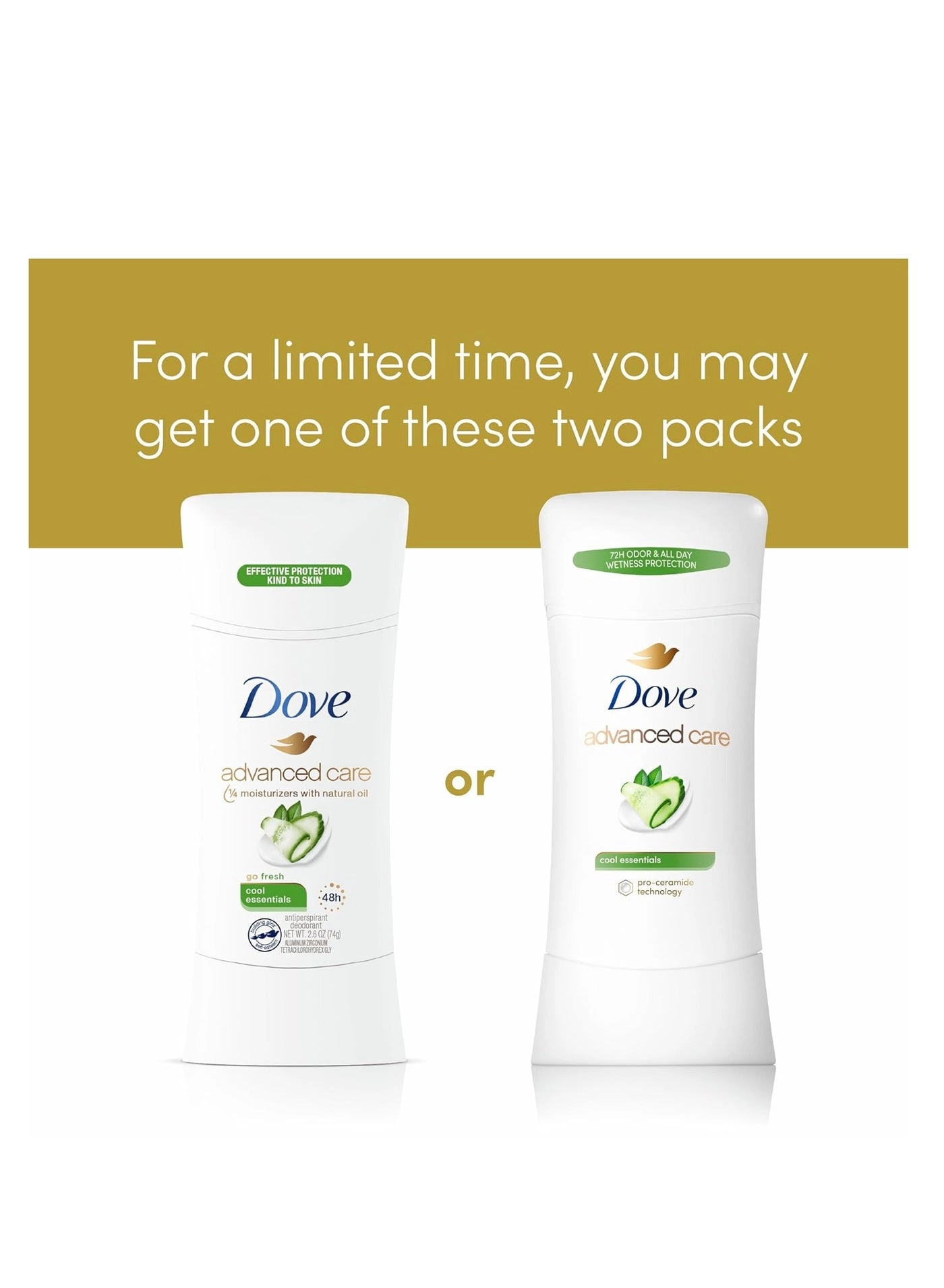 Advanced Care Antiperspirant Deodorant Stick - Cool Essentials 73.93 grams
