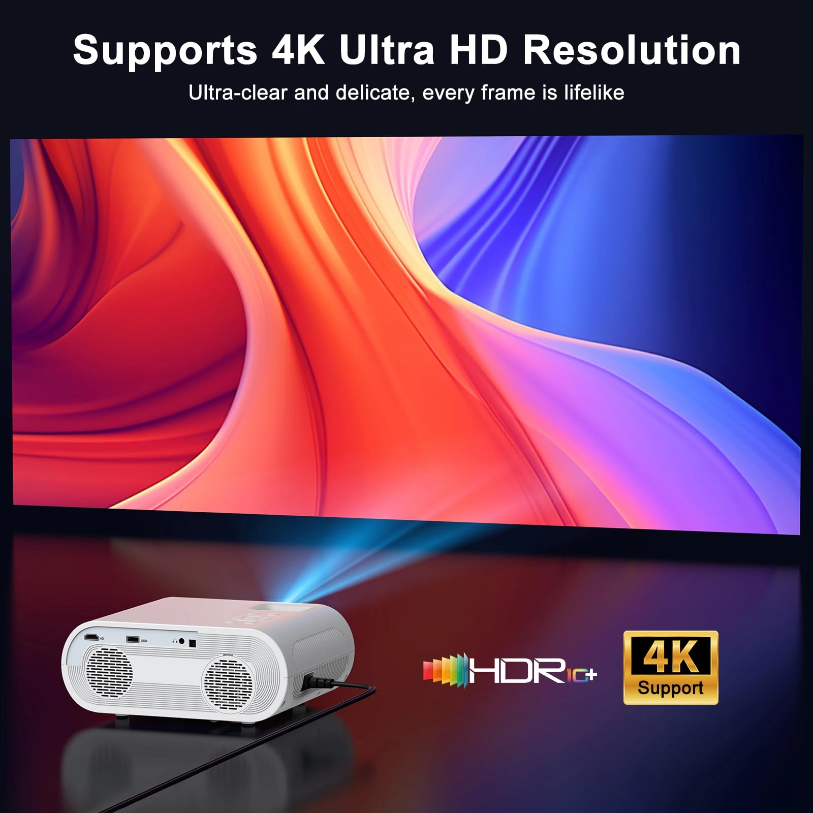 Smart Mini Projector - 1500ANSI Native 1080P