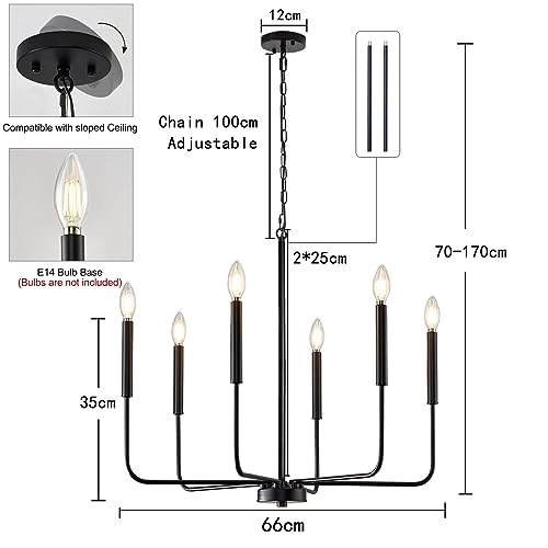 Modern Farmhouse Chandelier - Dimmable