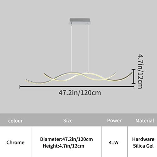 Modern Wave Pendant Light - 120cm/47.2 inch maximum