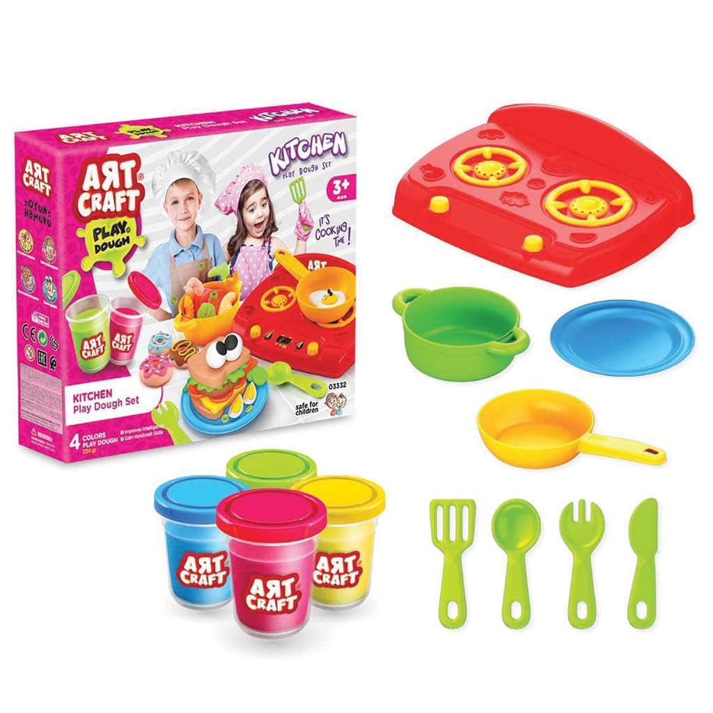 DEDE TOYS Artcraft Kitchen Dough Set - 3+ years 12 pcs
