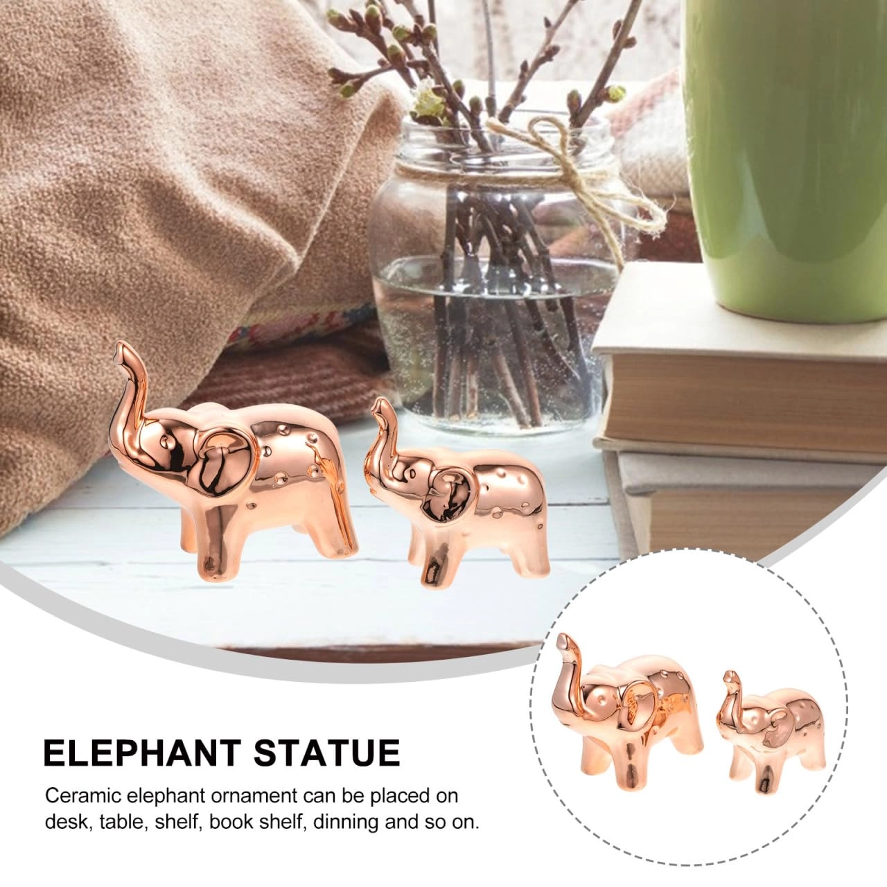 Elephant Statue - ceramic