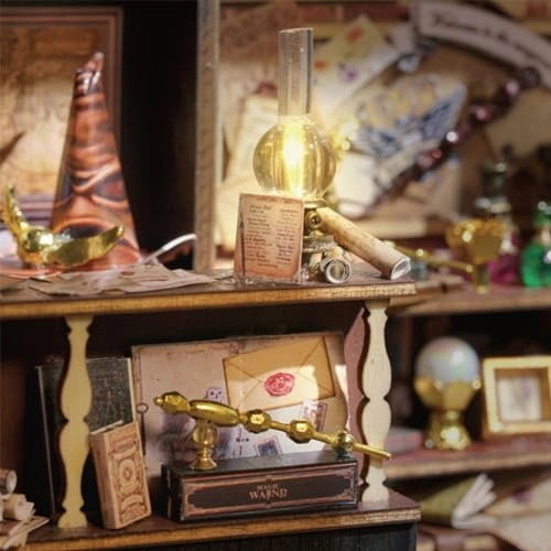 DIY Miniature Dollhouse Kit - Green Wood