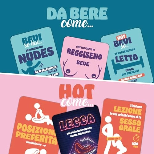 Alcohol Card Game - 60 Italian 18 years of age