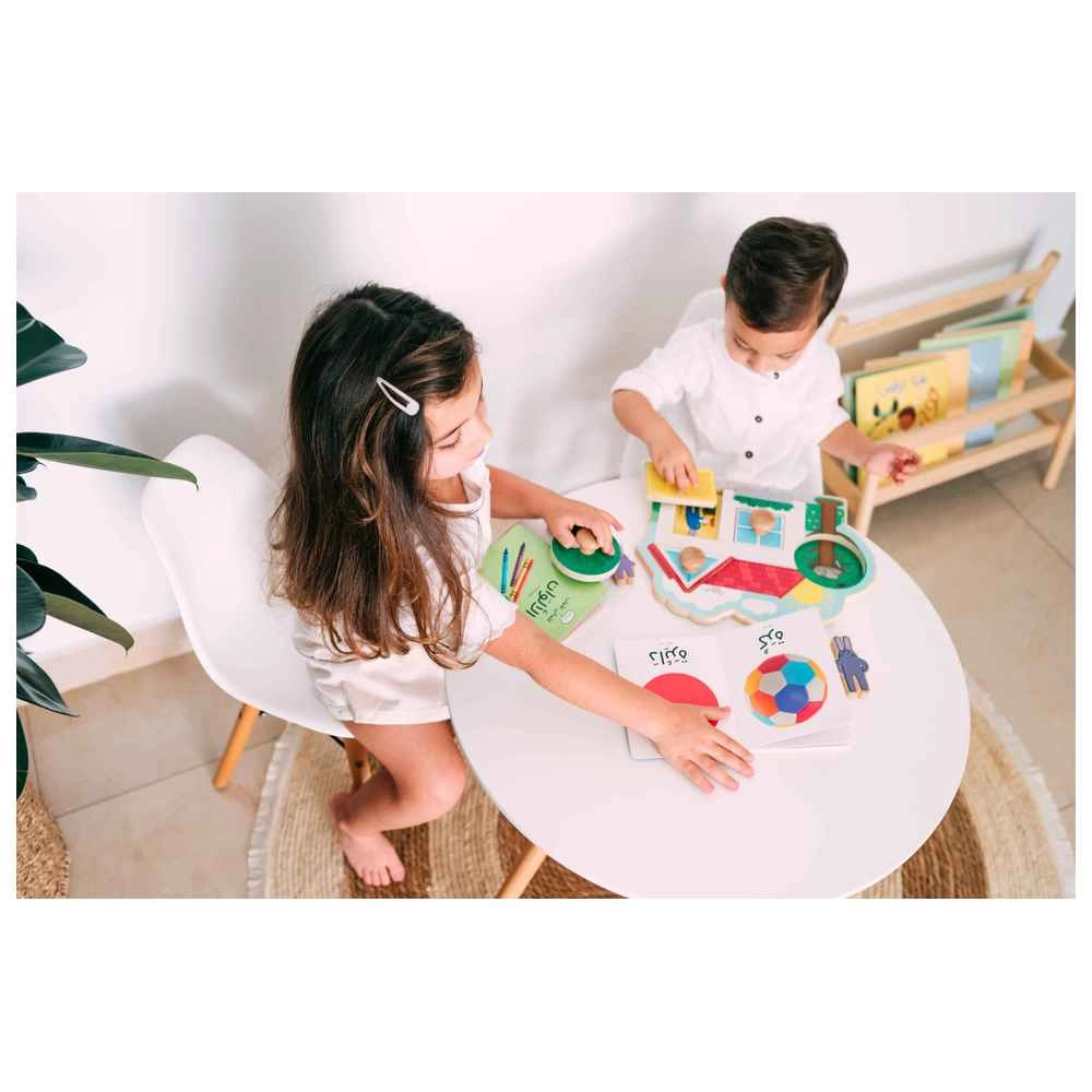 Wooden Arabic Shapes Puzzle - Suitable for 12 months & above 5 pieces