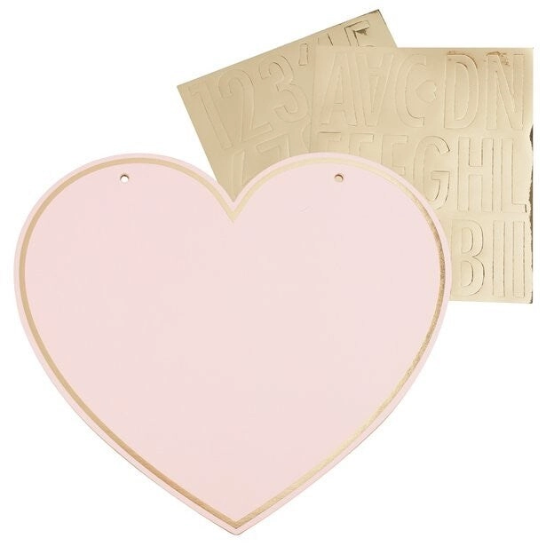 Gold Foiled Heart Signs - 4 Pieces Pamper Party