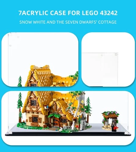 Acrylic Display Case for Lego Disney Snow White and the Seven Dwarfs Hut 43242