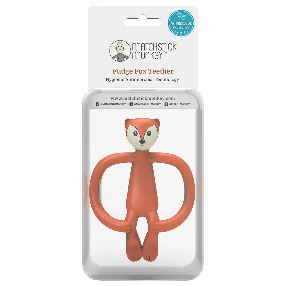 Fudge Fox Teether - food-grade silicone