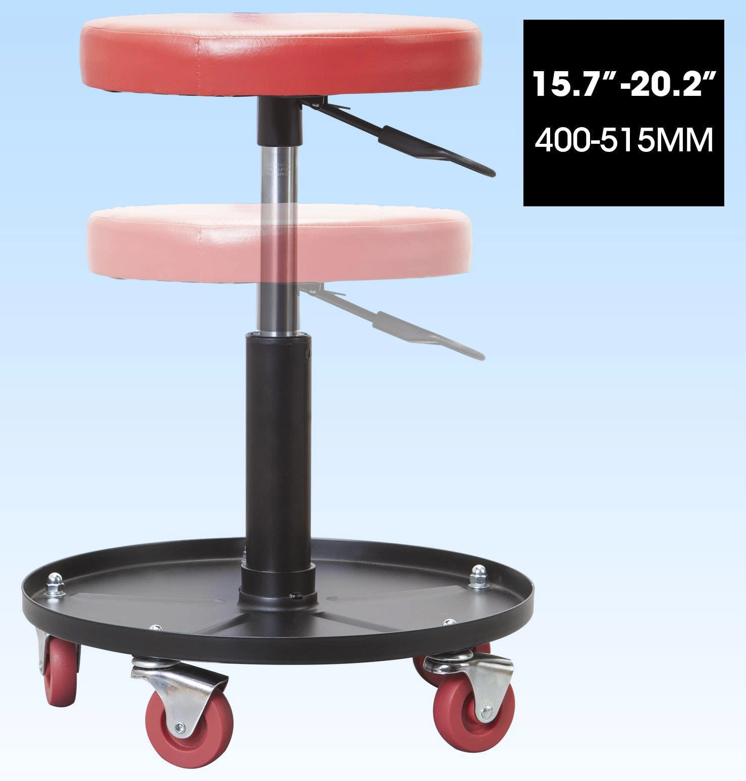 Creeper Seat - Red Pneumatic Adjustable