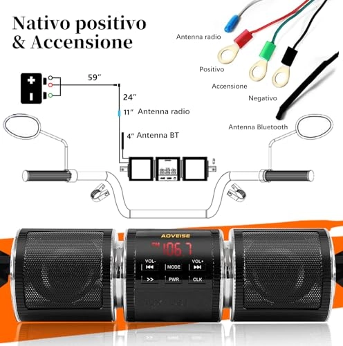 Waterproof Bluetooth Motorcycle Speaker