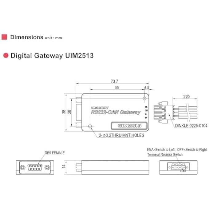 RS232 CAN BUS CONTROL CONVERTER GATEWAY