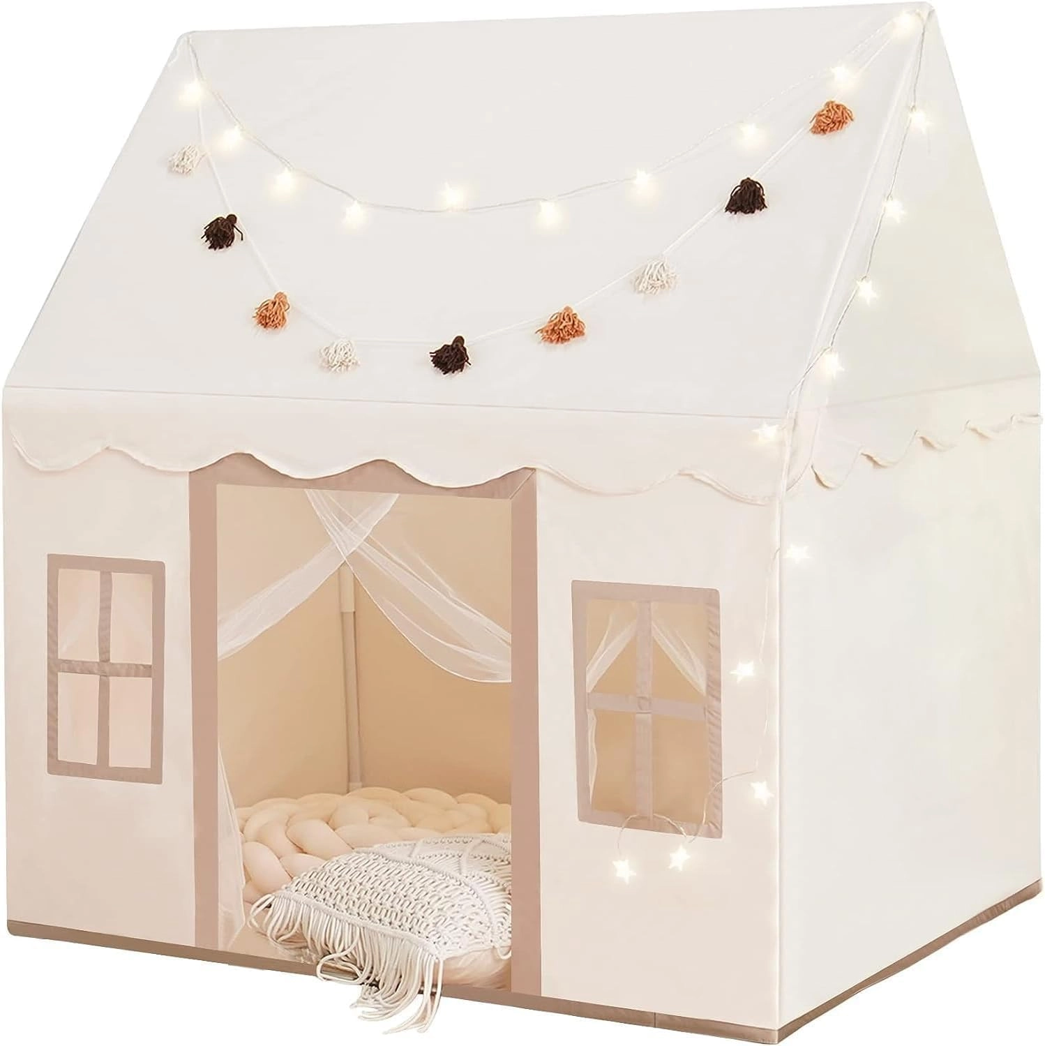 little dove Play Tent - Large 52 x35 x 52 inches Grey