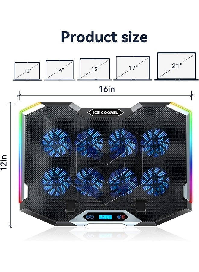 Gaming Laptop Cooling Pad - 8 Fans 15-17.3 Inch