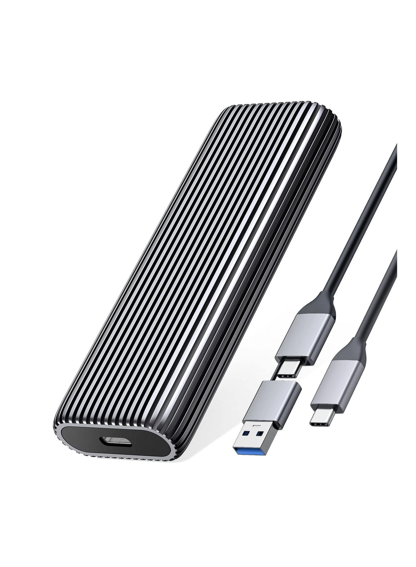 M.2 SSD Enclosure - NVMe SATA Dual Protocol 10Gbps USB-C/A