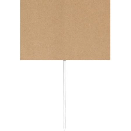 CREATIVE CONVERTING Kraft Program Paper Food Markers Repcangle Signs - 3in X 2in