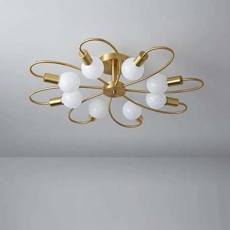 151 Chandelier - 8 E27 Golden and Black
