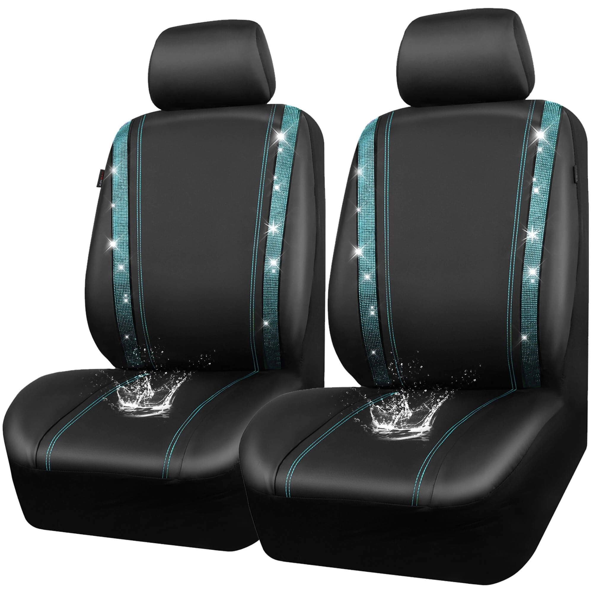 LJ Bling Car Seat Covers - Full Set Universal Fit Gray
