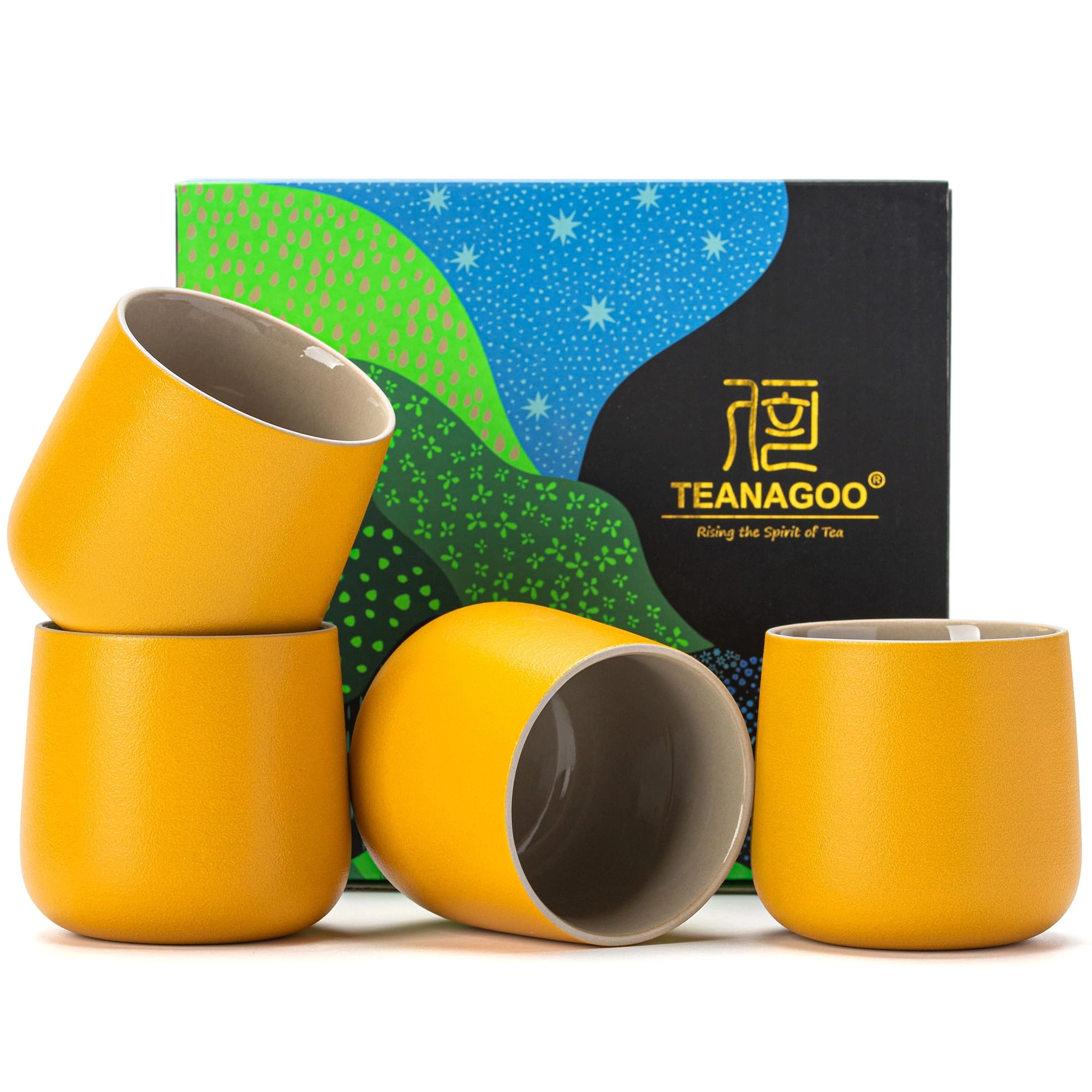 TEANAGOO Japanese Tea Cup - 4 pcs - 205 ml