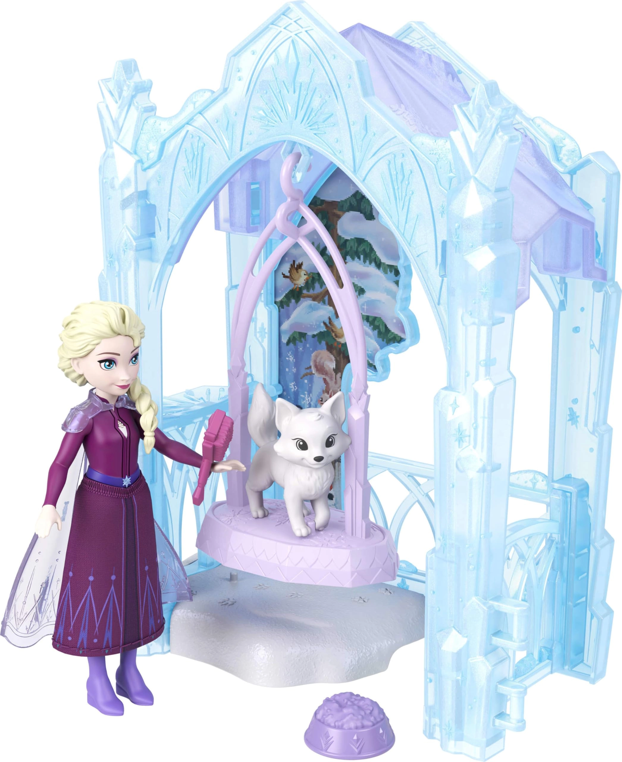 Mattel Elsa's ICY Animal Hideaway - Frozen Elsa small doll accessories Ages 3+