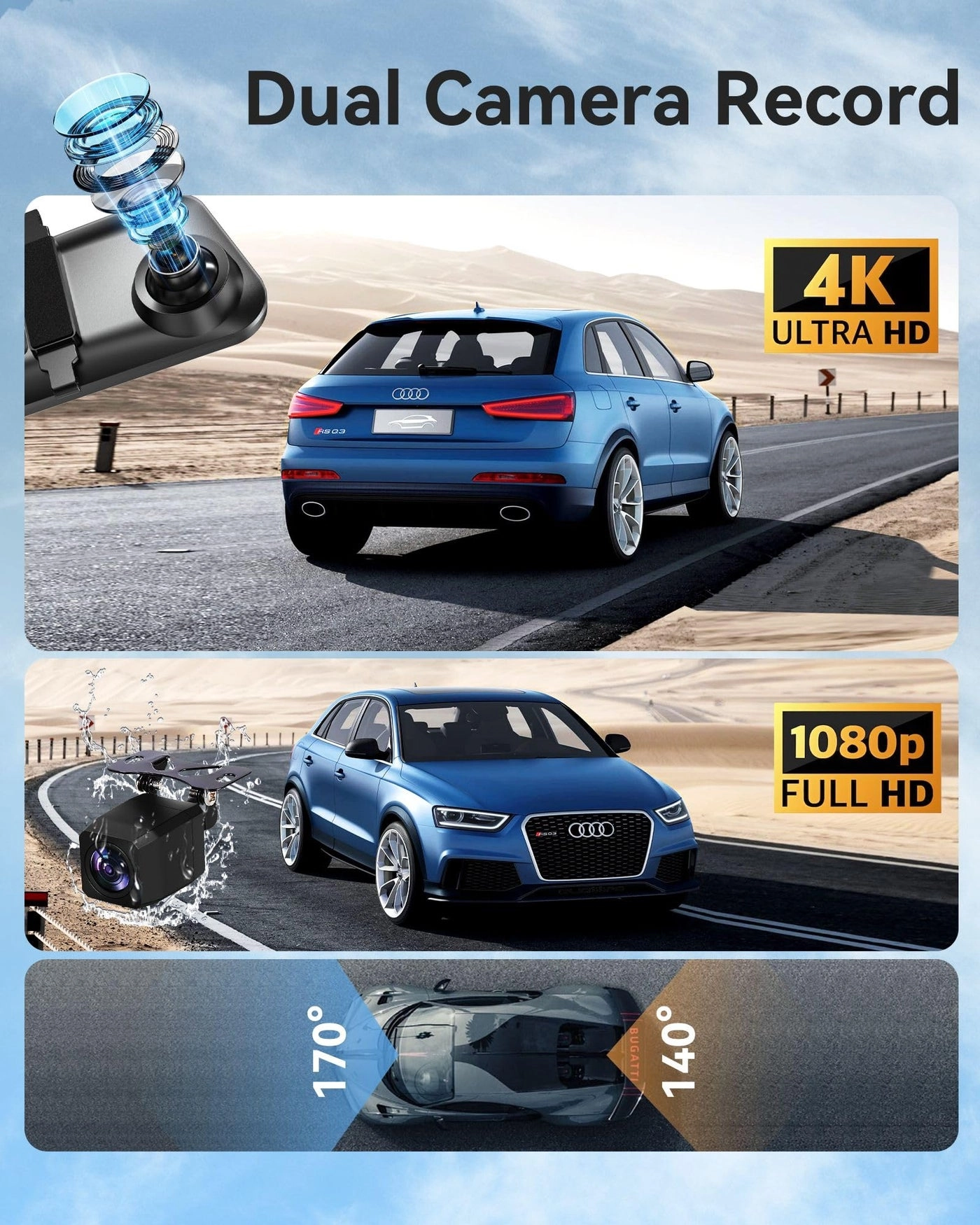 Rearview Mirror Camera - 4K 25FPS