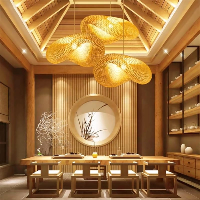 Wooden Pendant Lamp - 60cm E27