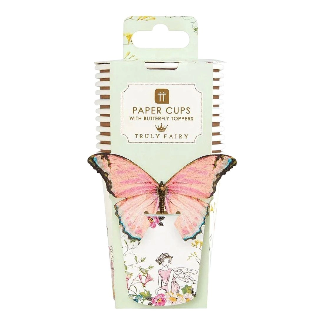 TALKING TABLES Truly Fairy Paper Cup - 12 pcs Butterfly Topper