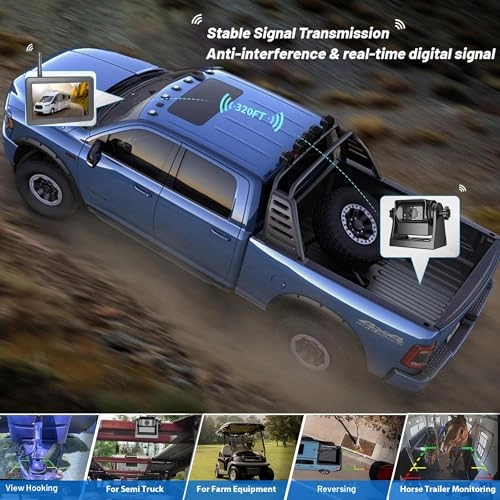 Wireless WiFi Magnetic Hitch Backup Camera - Night Vision 1080P