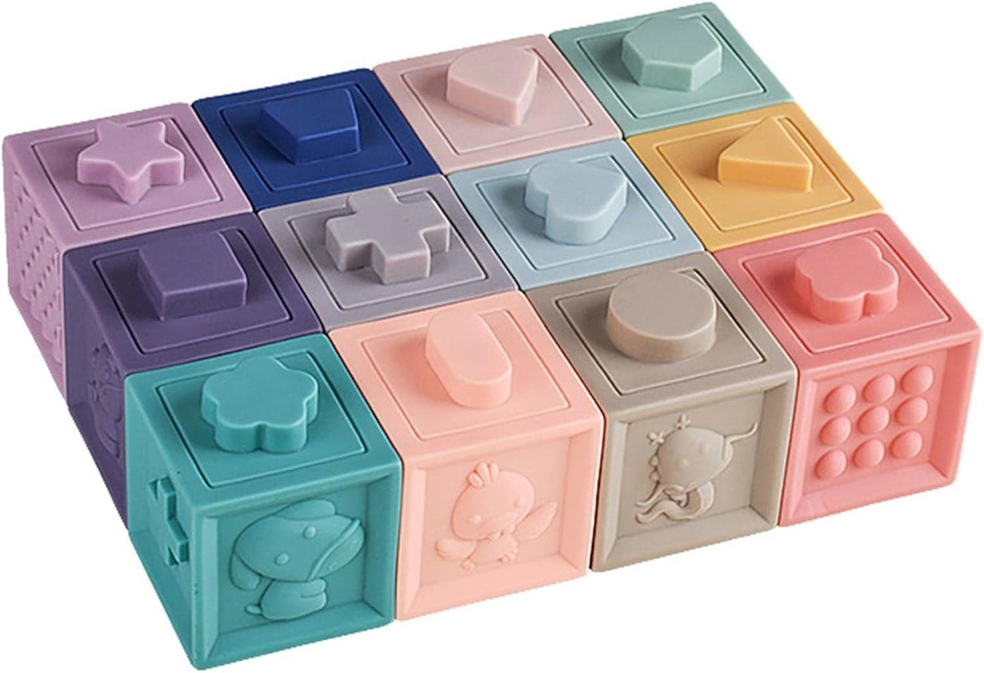 woobles Toddler Stacking Blocks - Toddlers 12 pieces