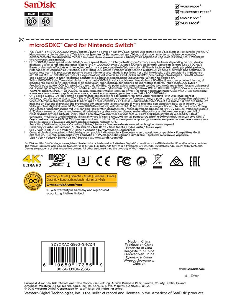 Extreme Pro MicroSDXC U3 256GB