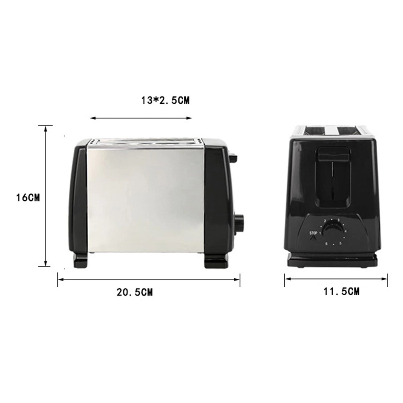 2 Slice Automatic Pop Up Toaster