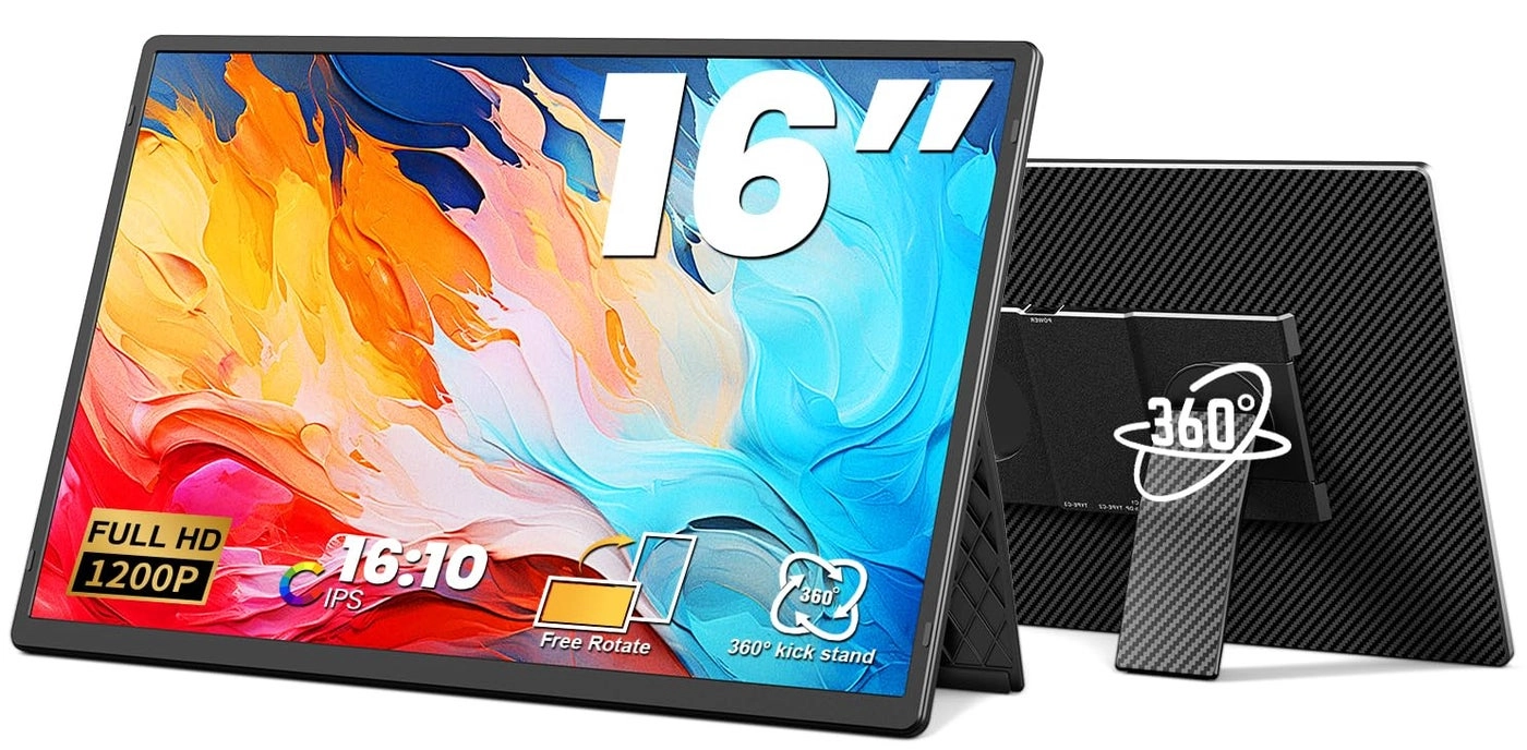 Wixzet Portable Monitor - 16.1" 1200P FHD