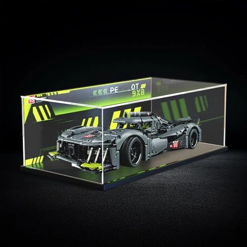 Acrylic Display Case for Building Block Model 42156 Peu-geot 9 Supercar - 60x30x20cm