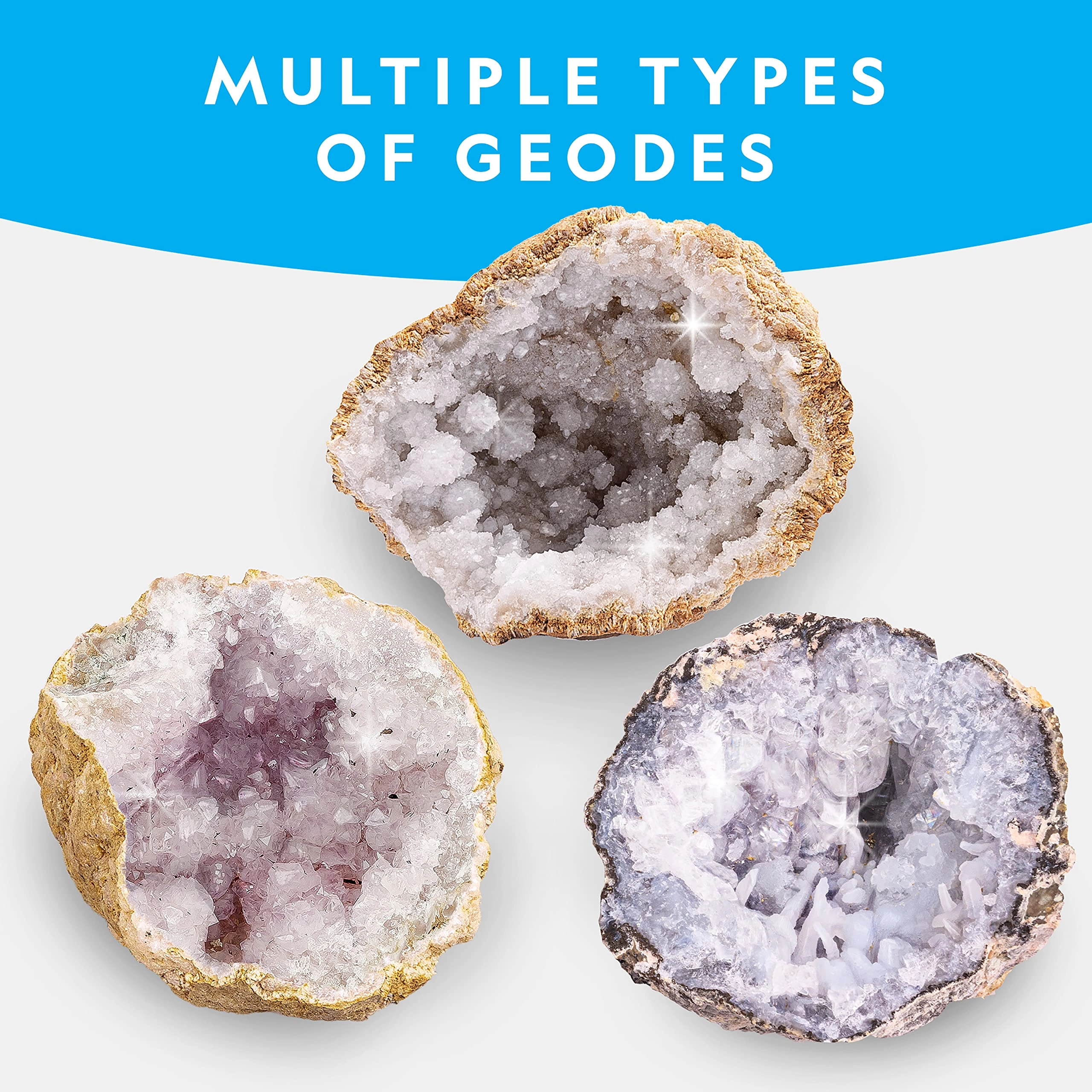 Break Open 5 Jumbo Geodes Earth Science - 8 years+ 5 pieces
