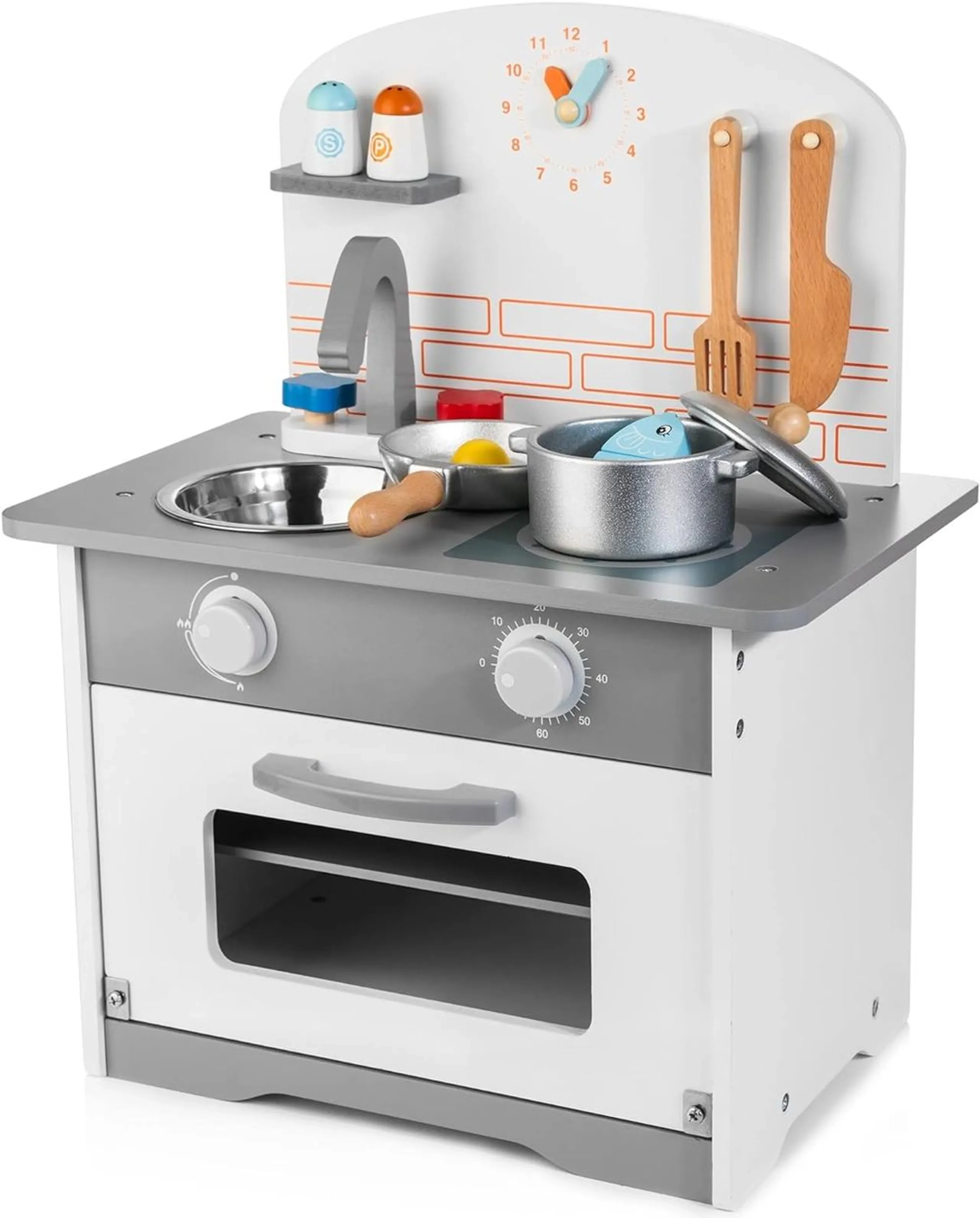 Little Angel Kids Kitchen Wooden Pretend Playset (5551007-MMM-913)