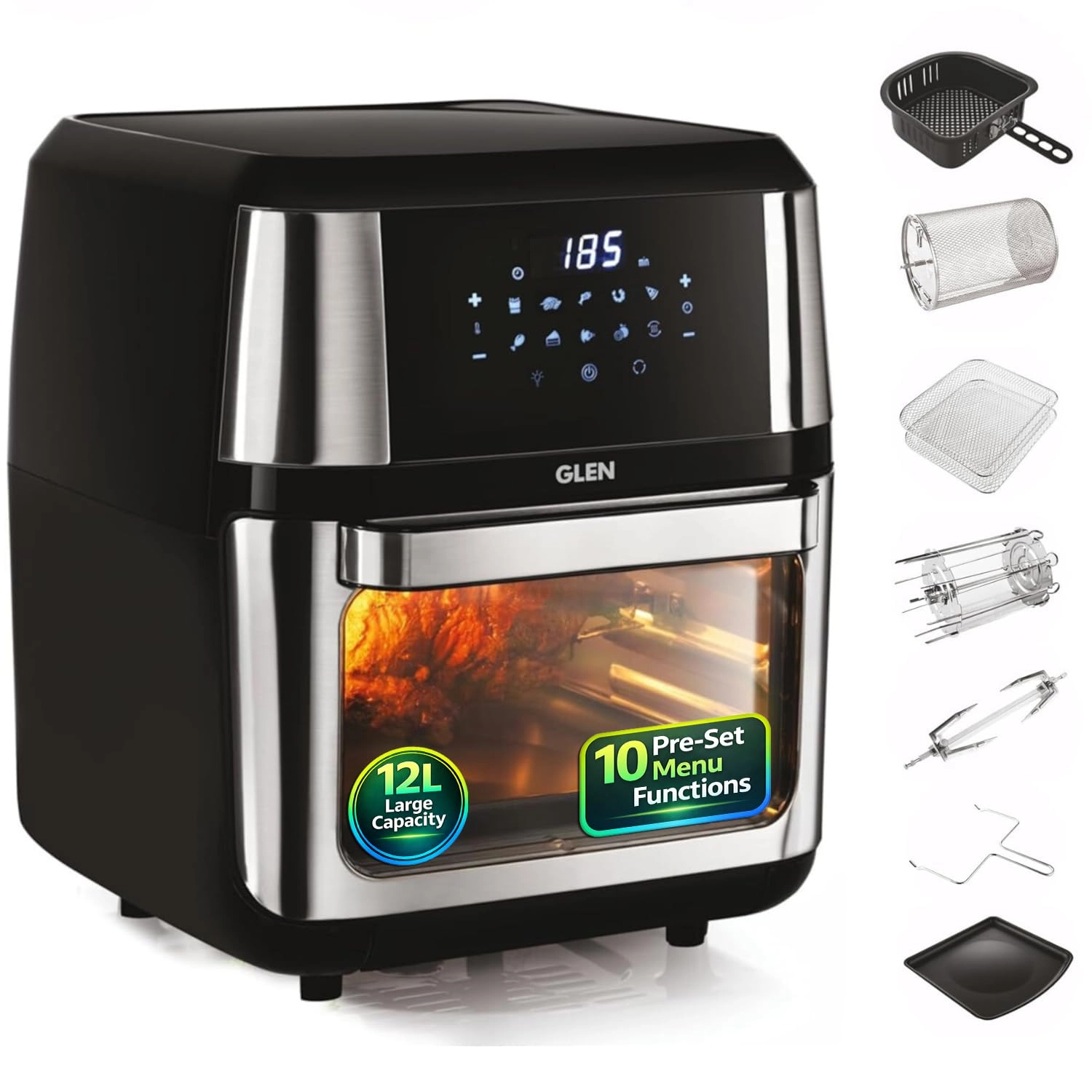 Glen Appliances Private Limited I 34 DLF Industrial Area Phase I, Faridabad, Haryana 121003 Digital Air Fryer Oven SA-3046DSS