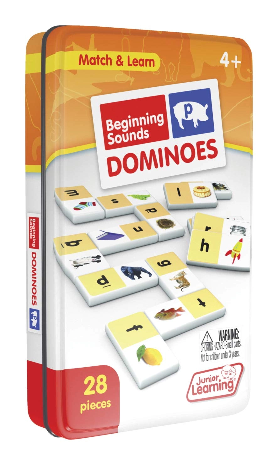 Junior Learning Beginning Sound Dominoes - 48 months to 96 months 28 pieces