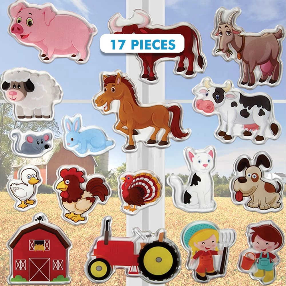 JesPlay Fantastic Farm Animals Window clings