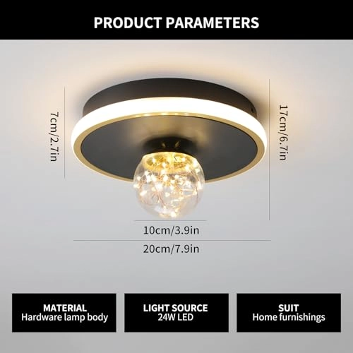 LED Ceiling Light - 3000K Not compatible with a dimmer switch.