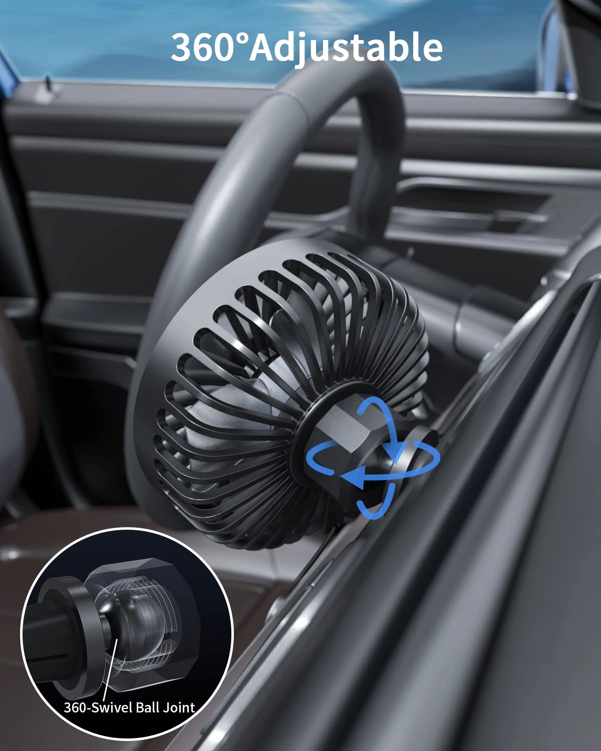 Car Fan - USB Powered 3 Speed