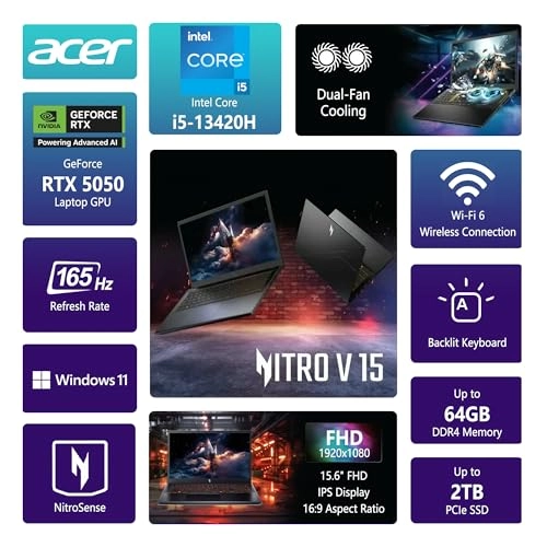 Nitro V 15 - 15.6'' i5-13420H 16GB DDR4 512GB SSD