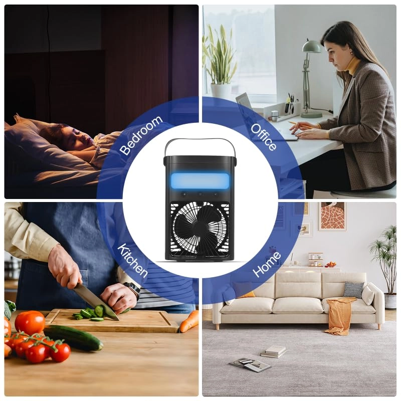 Portable Air Conditioner - 700ml 7-color LED 2H/4H Timer