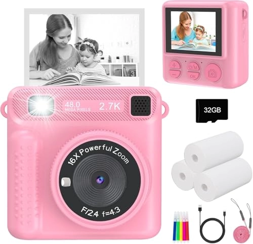 Kids Instant Camera - 1080P 32GB